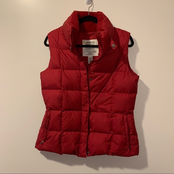 Goose down red vest - Picture 5 of 7